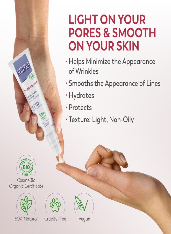 JONZAC Eau Thermale Sublimactive Organic Anti-Aging Smoothing Light Cream for Women - Firms and Smooths Skin - Light Texture - Natural Skin Care - Safe for Sensitive Skin - 1.35 fl oz - Image 2